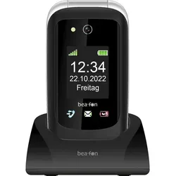 Bea-fon Silver Line SL720i - 4G Feature Phone, schwarz-silbern mit microSD Slot und UKW-Radio für einfache Nutzung und besten Empfang