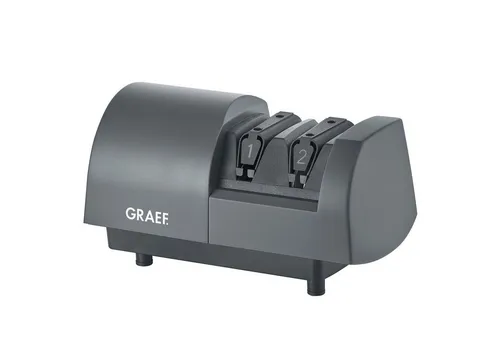Graef SG 520 Messerschärfer - Elektro Messerschärfer für Keramik und Stahl, mit ergonomischem Griff und 2 Schleifstufen für optimale Schärfe. Ideal für die schnelle Messerpflege zu Hause.