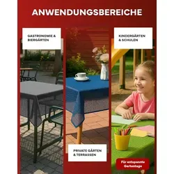 texpot Tischdecke Gartentischdecke Schaum PVC Weichschaum (1-tlg) grün Rechteckig | 130 cm x 220 cm