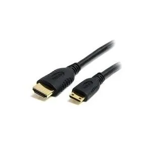 StarTech.com High Speed High Speed HDMI-Kabel mit Ethernet - HDMI auf HDMI Mini - Stecker/Stecker - Video-/Audio-/Netzwerkkabel - HDMI - 30 AWG - HDMI, 19-polig (M) - Mini-HDMI, 19-polig (M) - 50cm - abgeschirmt - Schwarz (HDACMM50CM)