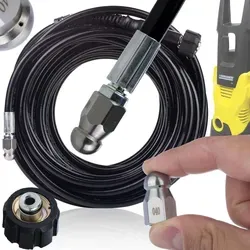 Kanalreinigungsschlauch 20m M22 Gewinde für Kärcher K2-K7 - 20 m Hochdruckschlauch mit M22-Gewinde, ideal für Kärcher K2 bis K7. Robuste Nylonummantelung sorgt für hohe Flexibilität und Langlebigkeit. Perfekt für Rohrreinigung und Abflusswartung.