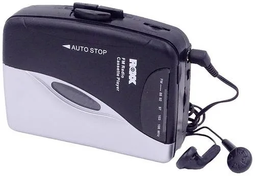 ROXX Tragbarer Kassettenspieler PCP 300 - Kassettenrecorder mit UKW Radio, ideal für Musik- und Hörspiel-Liebhaber unterwegs