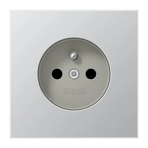 Jung Steckdose AL 1520 FKI - Unterputz Steckdose aus Aluminium - Steckdose für Unterputzmontage, in elegantem Aluminium-Design. Ideal für moderne Wohnräume, mit 2 Schutzkontaktstiften und hoher Qualität von Jung.