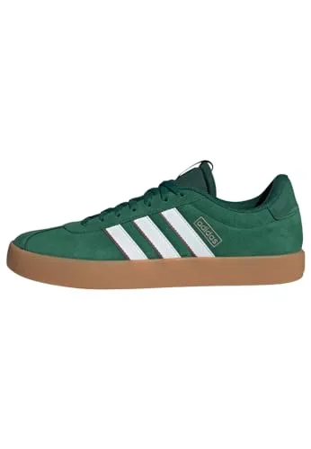 ADIDAS SPORTSWEAR "VL COURT 3.0" Sneaker, Gr. 40, dunkelgrün - Sneaker aus Leder und Textil, inspiriert vom adidas samba-Design und mit vulkanisierter Gummiaußensohle für lässigen Komfort und edgy Style.