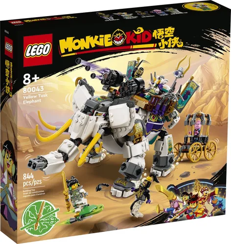 LEGO® MONKIE KID™ Yellow Tusk Elephant 80043 - LEGO Set mit 844 Teilen, ideal für kreative Bauprojekte und Fans von Monkie Kid, empfohlen für Kinder ab 8 Jahren.