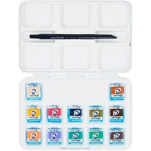 ROYAL TALENS Aquarellfarbe Van Gogh, 12er Gedeckte Farben - Set mit 12 hochwertigen Aquarellfarben in gedeckten Tönen, ideal für kreative Projekte und Maltechniken. Perfekt für Künstler und Hobbyisten.