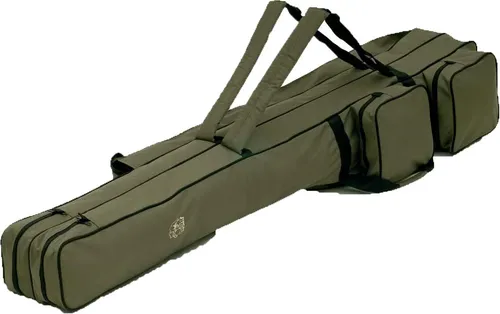 Behr Rutentaschen Allround 1,90 m, 60885 - Angelrutentaschen aus 100% 600d Nylon, mit robustem Rückentragegurt und zwei großen Innenfächern für bis zu 4 montierte Ruten. Ideal für Angler, die viel Stauraum benötigen.