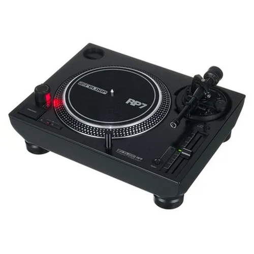 Reloop RP-7 DJ-Plattenspieler für 7 Inch - Plattenspieler in Schwarz, ideal für DJs mit präziser Audioqualität und stylischem Design.