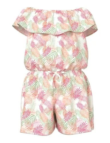 Name It Jumpsuit NKFVINAYA PLAYSUIT FFF grün 116 - Modischer Baby-Jumpsuit in Arcadian Green, elastisches Material für optimalen Komfort, ideal für warme Tage und unvergessliche Abenteuer.