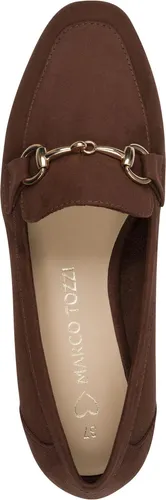 Marco Tozzi Damen Slipper mit weichem Feel Me Fußbett, vegan, braun (Choco), Größe 42 EU - Moderne Karrée-Schuhspitze und stabiler Blockabsatz von 20 mm für optimalen Halt. Diese leichten, veganen Slipper bieten ein angenehmes Tragegefühl und sind ideal für den Alltag.