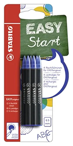 STABILO - Tintenpatronen zum Nachfüllen - EASYoriginal Refill - medium - 6er Pack - blau (löschbar)