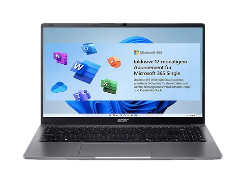 ACER Aspire Lite 15 (AL15-32P-C1TH) - 15,6 Zoll Laptop - 15 Zoll Laptops mit Intel® Celeron® N4500, 4 GB RAM und 128 GB eMMC, ideal für alltägliche Anwendungen und Windows 11 Home S-Modus.