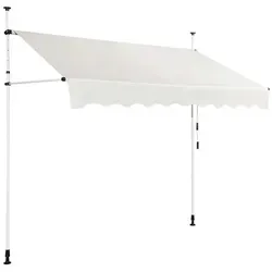 COSTWAY Klemmmarkise 200cm - Höhenverstellbar & UV-beständig für Balkon - Markisen - Robuste Klemmmarkise aus Aluminium, höhenverstellbar von 200 bis 300 cm, schützt vor UV-Strahlung und sorgt für angenehmes Licht auf Ihrem Balkon.
