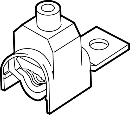 ABN V-Anschlußklemme XAS185 - Sammelschienenklemme für Al Cu, max. 630 A, ideal für Rundleiter- und Sektorleiteranschlüsse. Perfekt für Stromverteiler und Baulicht.
