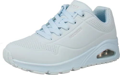 Skechers Damen Low Sneaker STAND ON AIR - Hellblau, Größe 41 - Sneaker für Damen, kombiniert Komfort mit einem modernen Design. Die Air-Cooled Memory Foam Innensohle sorgt für optimale Dämpfung und Atmungsaktivität, ideal für den Alltag und aktive Freizeit.