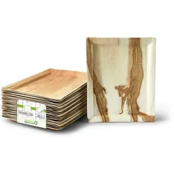 greenbox - Palmblatt Tablett "Palmware®" 32,5 x 26,5 cm, 1⁄2 Gastro-Norm, 100 St.