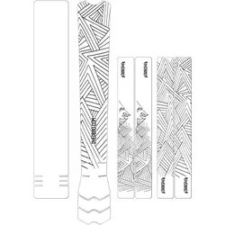 DYEDBRO MTB Rahmenschutzfolien-Set one_size - Rahmenschützer für Mountainbikes, schützt effektiv vor Kratzern und Abnutzung, ideal für anspruchsvolle Trails.