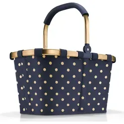 REISENTHEL Einkaufsbeutel carrybag - Einkaufskorb 22 l, stylisches Design mit metallic dots in blau und praktische Größe für jeden Einkauf