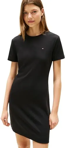 Tommy Hilfiger Shirtkleid NEW CODY STR SLIM SHORT DRS SS - Kleider mit allover Streifendessin und Logo-Flag, aus 100% Baumwolle für hohen Tragekomfort und einen lässigen Look.