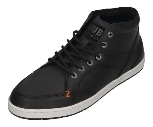 HUB Kingston Sneaker 46 | EU 46 schwarz - Halbhohe, schwarze Sneaker aus Leder in Größe 46. Ideal für den Alltag, bieten diese Schuhe Komfort und Stil. Entdecken Sie weitere Angebote von HUB im Bergfreunde.de Online-Shop!