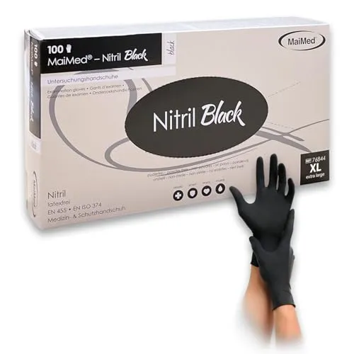 MaiMed Nitril Black Handschuhe Gr. XL 100 Stück