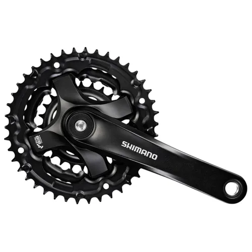 Shimano FC-TY501 Kurbelgarnitur 6/7/8-fach - Veloantrieb - Robuste Kurbelgarnitur mit 48-38-28 Zähnen für zuverlässige Leistung und vielseitige Nutzung auf verschiedenen Terrain.