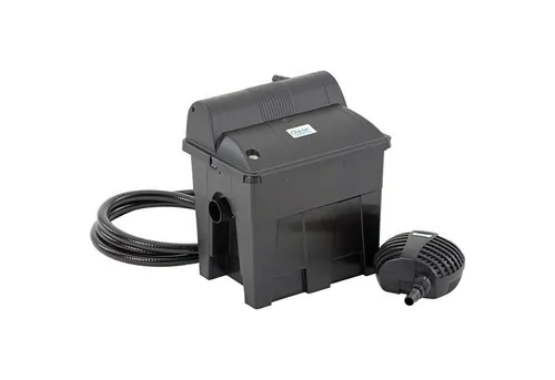 Oase BioSmart-Set 5000, Schwarz - Teichfilter mit leistungsstarker Pumpe und UVC-Vorklärgerät für klares Wasser. Ideal für Teiche bis 5000 Liter, einfach zu reinigen dank patentierter Reinigungsgriffe.