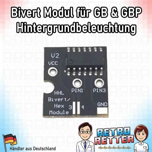Bipolar-Inverter Bivert Hex Mod Chip v2 Modul für GAME BOY Classic und Pocket