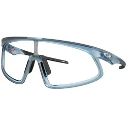 Oakley RSLV Matte Trans Stonewash Photochromic Sportbrille - Sportbrille für größere Köpfe mit Prizm Lens Technology für verbesserten Farb- und Kontrastgenuss. Optimaler Schutz und Komfort dank Unobtainium-Ohrbügel und O Matter-Bügel.