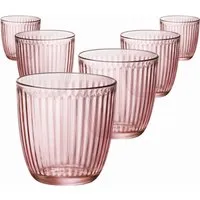 Bormioli Rocco Wassergläser Line Acqua, 290 ml, rosa – 6 Stück - Elegante rosa Wassergläser von Bormioli Rocco, ideal für festliche Anlässe oder den täglichen Gebrauch. Mit 290 ml Volumen sind sie perfekt für Erfrischungsgetränke.
