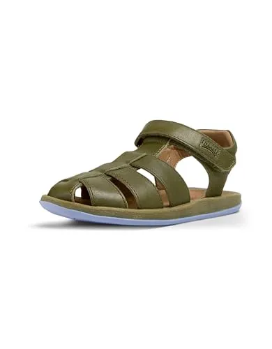 Camper Baby-Jungen Bicho 80177 T-Strap Sandal, Mittelgrün 073, 25 EU - Stylische T-Strap Sandale für Jungen aus hochwertigem Rindsleder, mit rutschfester Sohle für sicheren Halt beim Spielen.