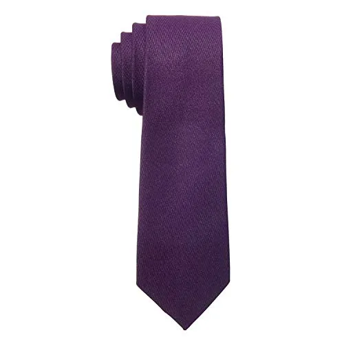 MASADA Herren-Krawatte von Hand gefertigt & sorgfältig verarbeitet 6 cm breit Aubergine