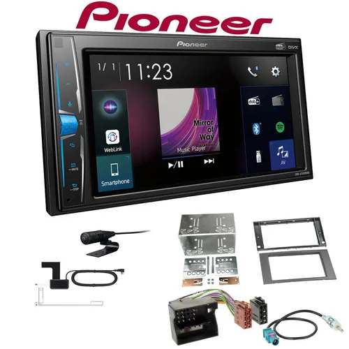 Pioneer Multimedia Autoradio DAB+ für Ford Transit 2006-2013 - 2-DIN Autoradio mit Bluetooth und Touchscreen, ideal für Ford Transit, bietet Digitalradio DAB+ und USB-Anschluss für vielseitigen Musikgenuss.