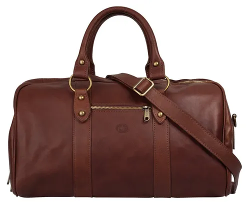 Reisetasche PIKÉ aus echtem Leder - Edle Handtasche aus 100% Rindleder, handgefertigt in Italien. Ideal für Reisen mit großem Hauptfach, zusätzlichem Reißverschlussfach und bequemem Schultergurt. Handgepäcktauglich und stilvoll.
