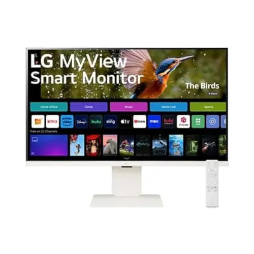 LG Smart 32SR83U-W 32 Zoll 4K Monitor - Monitore mit 4K-Auflösung und HDR10, ideal für Streaming und Gaming. Über den LG webOS Hub Zugriff auf Netflix, Prime Video und mehr.