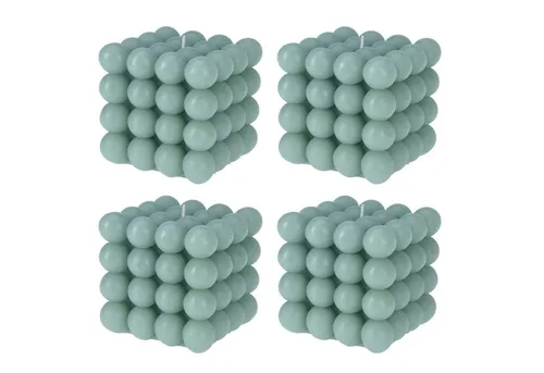 HAC24 Formkerze Deko Bubble Kerze Grün Groß - Wachskerze in trendigem Hellgrün, eckig 10 x 10 cm und 630 g, für eine gemütliche Atmosphäre und modernes Design in Ihrem Zuhause.