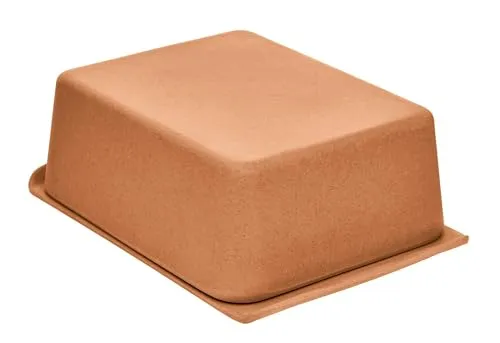 Magu Natur-Design Butterdose Rot aus einem Polymer aus natürlichen Materialien Butterbehälter Butterglocke, 14,9 x 9,9 x 5,6 cm