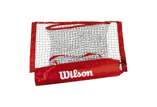 Wilson EZ 10' Tennisnetz Ersatz - Rot, Schwarz - Tennisset, langlebiges und wetterbeständiges Material für optimale Spieleigenschaften auf dem Platz.