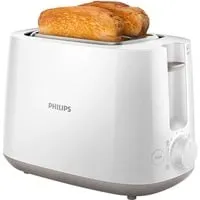 Philips Toaster HD2581/00 Daily Collection - 2-Scheiben-Toaster in Weiß, schnell und gleichmäßig geröstet für perfekten Genuss