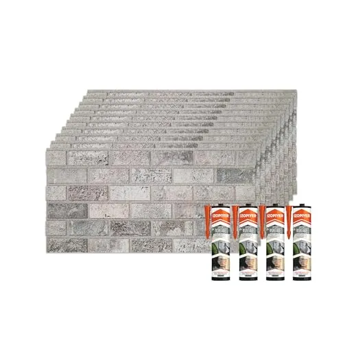 IZODEKOR 3D Wandpaneele Steinoptik Styropor - Beige Traum (10x Paneele) - Moderne 3D-Wandpaneele in Steinoptik für kreative Gestaltung. Ideal für Küche, Wohnzimmer und mehr. Hochwertige Polystyrol-Paneele bieten einfache Installation und hervorragende Isolierung gegen Feuchtigkeit und Temperaturschwankungen.