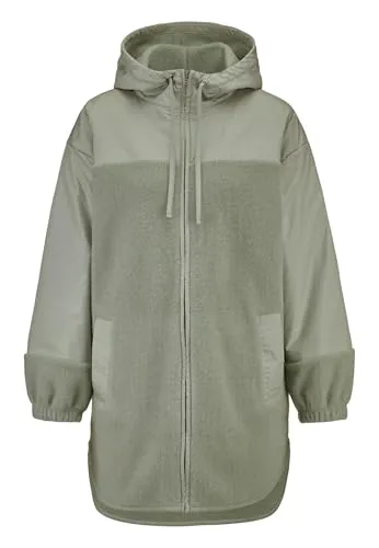 hessnatur Wollfleece Mantel Relaxed Damen - Funktionsjacke aus GOTS zertifizierter Bio-Merinowolle und Bio-Baumwolle, nachhaltig und fair hergestellt, ideal für ein angenehmes Körperklima.