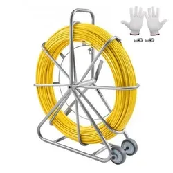 VEVOR Fischband Fiberglas Einziehhilfe 200m - Sonstige Büroutensilien mit verlängerter Lebensdauer und Vollmetallhalterung, ideal für professionelle Anwendungen und vielseitige Einsätze.