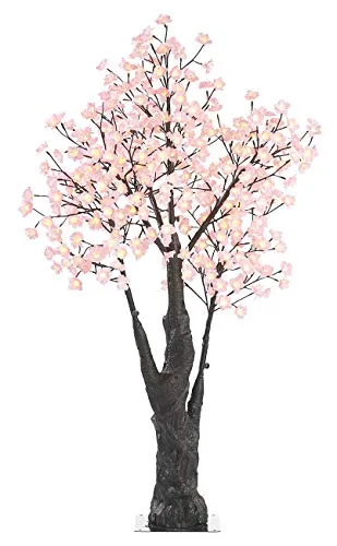 Luminea Leuchtbaum: LED-Deko-Kirschbaum, 384 beleuchtete Blüten, 150 cm, für innen & außen (Leuchtbaum außen, groß, Bäume)