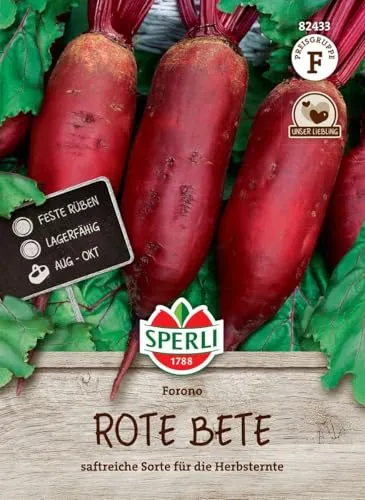 Sperli Rote Rüben Samen Forono - Gemüsesamen für Saatband, Vitaminreiche Rote Bete, Einfache Anzucht im Gemüsegarten