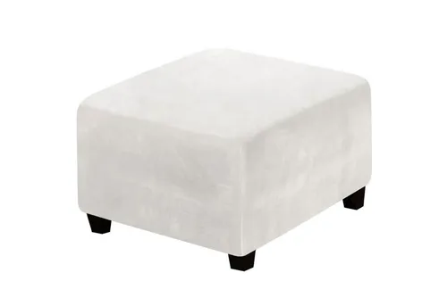 Sunicol Stuhlhusse Samt Quadratisch Hockerbezug, Stretch Ottomane Schonbezug, GroßEr üBerzug Hocker Husse Protector