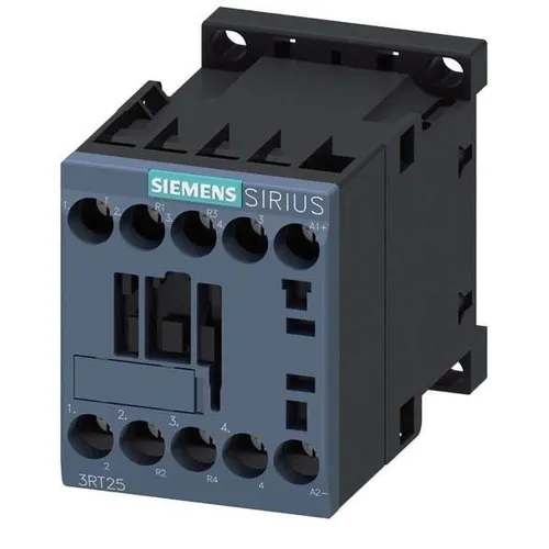 Siemens CONTACTOR S00 9A 24VDC 2NO/2NC SCREW (3RT25161BB40) - Zuverlässiger Siemens Kontaktor für industrielle Anwendungen, mit 9A Leistung und einfacher Installation, ideal für den professionellen Einsatz in elektrischen Steuerungen.