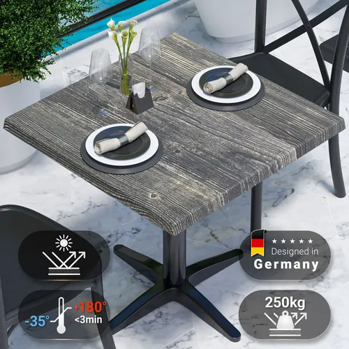 Jamaika Tischplatte | Rustikales Kiefer 60x60 cm | Topalit Tischplatte - Arbeits- & Schutzkleidung - Hochwertige Bistro Außen Tischplatte, hitzebeständig bis 180°C und ideal für Gastronomie, sowohl drinnen als auch draußen.