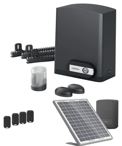 Avidsen Orea 550 Solarantrieb für Schiebetore - Effizienter Schiebetorantrieb mit Solarpanel. Flexibel einsetzbar, anpassbare Einstellungen für Kraft und Geschwindigkeit. Ideal für bis zu 10 Öffnungen pro Tag, spart Energie und verlängert die Lebensdauer.