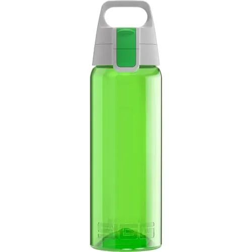 Sigg Total Color Green Trinkflasche (0.6 L), schadstofffreie und auslaufsichere Trinkflasche, leichte und bruchfeste Trinkflasche aus Tritan