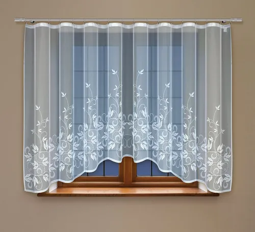 HAFT Gardine mit Kräuselband – Florale Jacquard Fertiggardine - Vorhänge für Baby- & Kleinkinderzimmer, die mit ihrem floralen Motiv eine gemütliche Atmosphäre schaffen und gleichzeitig Licht sanft filtern.